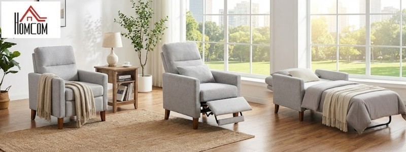 HOMCOM Convertible Sofa Bed Sleeper Chair